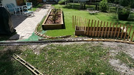 Backyard Railroad Ran Out Of Shade Installing Track