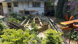 Backyard Railroad Planning Out New Planter